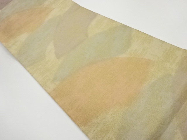 リサイクル　砂子綴れ地紙模様織出し全通袋帯